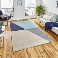 (160x230cm) Vancouver 18487 Rugs in Grey Blue Soft Power Loomed Polypropylene Mats