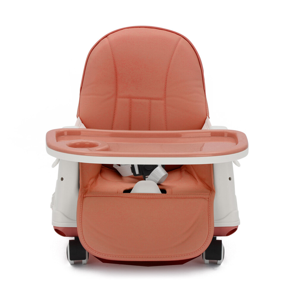 (Coffee) Modern Portable Foldable Adjustable 3 in 1 Baby High Chair Dining Table Chair