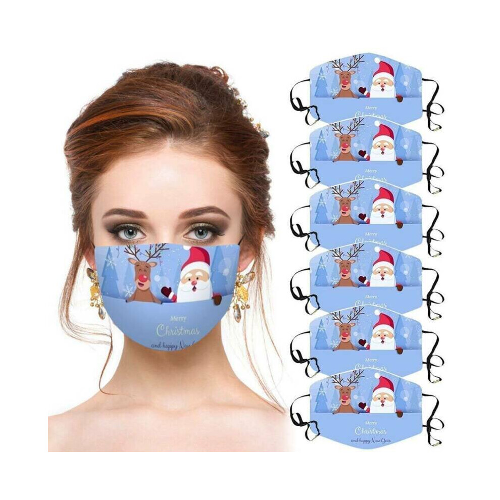 (#12, 22*11.5 Cm) Christmas Face Masks Womens Mens Xmas Mouth Protection Cover Reusable 795340165723
