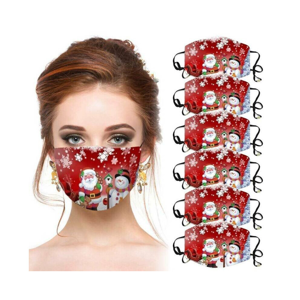 (#5, 22*11.5 Cm) Christmas Face Masks Womens Mens Xmas Mouth Protection Cover Reusable 795340165655