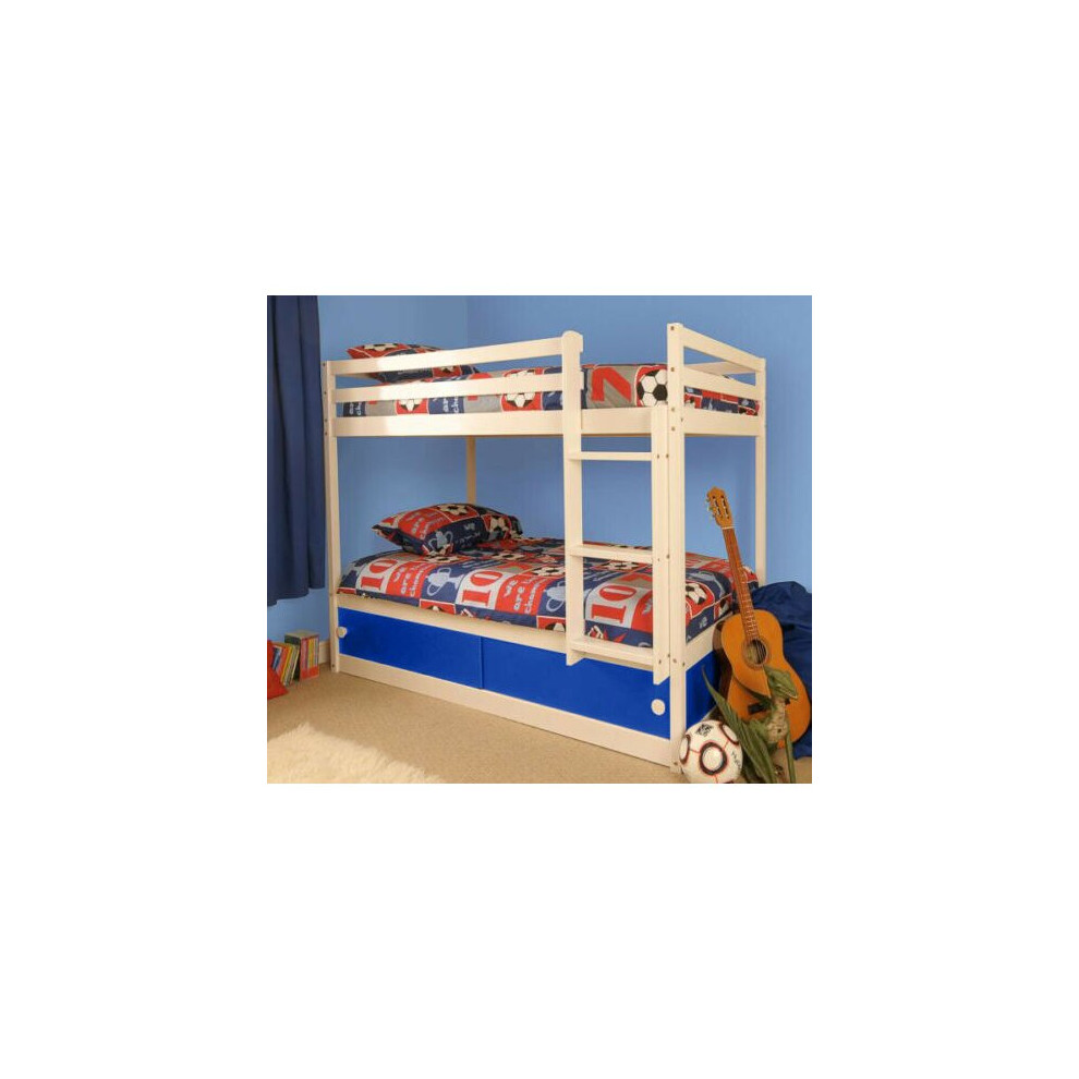 Comfy Living (Blue) Hamlet Wooden Slide Storage Bunk With Kerri Mattresses