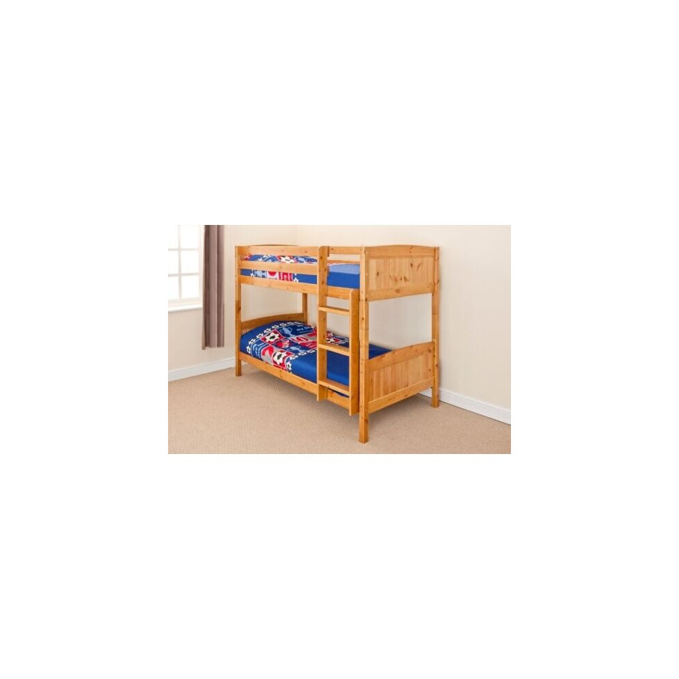 Comfy Living (Pine) Kensington Wooden Bunk Bed With Lucy Mattresses