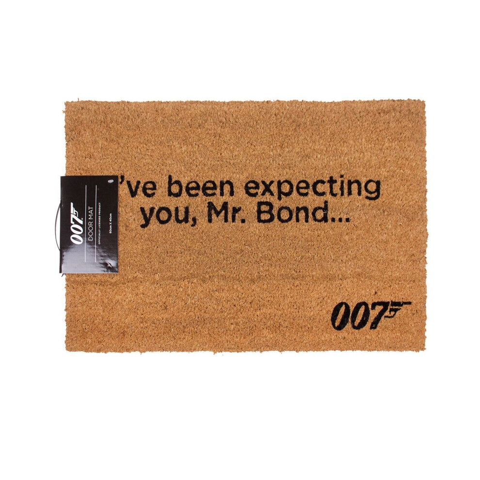 James Bond I've Been Expecting You Mr Bond Door Mat Home Decor Brown