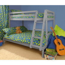 (Grey) Bexley Wooden Triple Bunk Bed with Kerri Mattresses