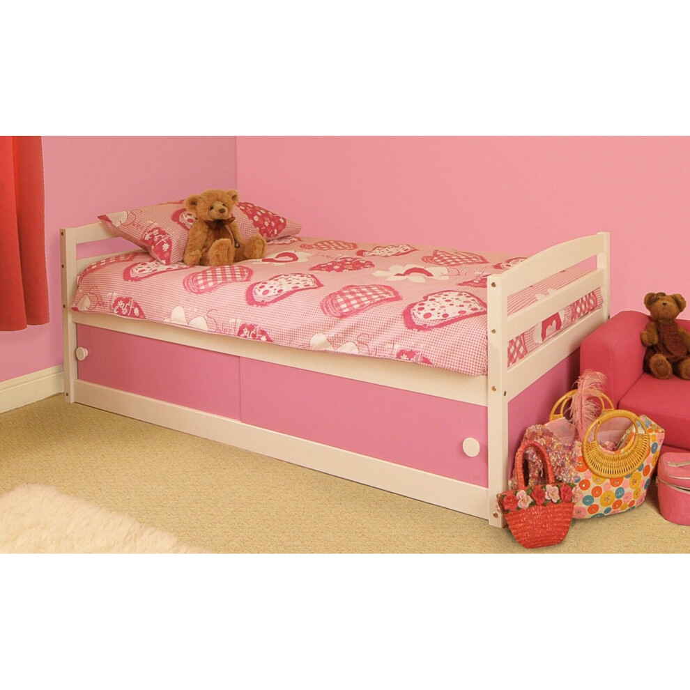 (Pink) Olaine Storage Bed with Lucy Mattress