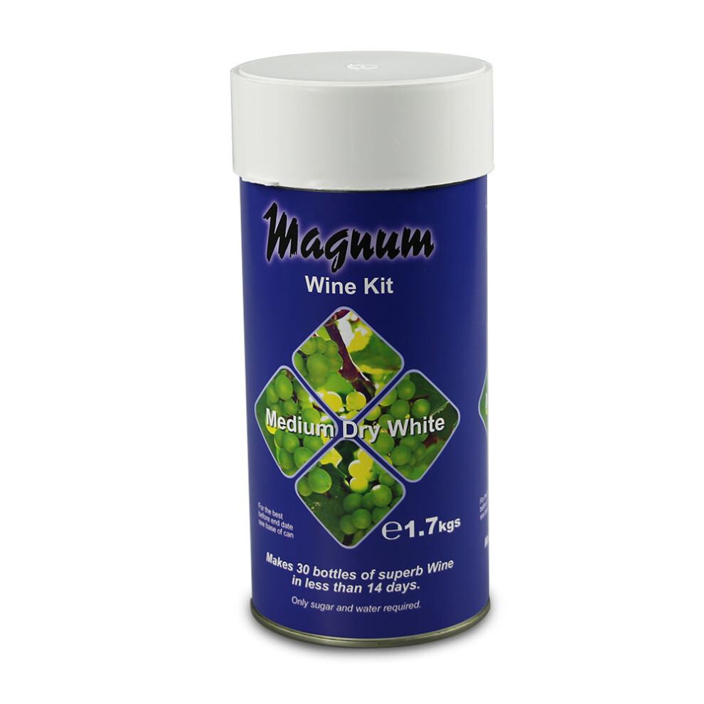 (White, Medium Dry White) Magnum 30 Bottle Wine Kit