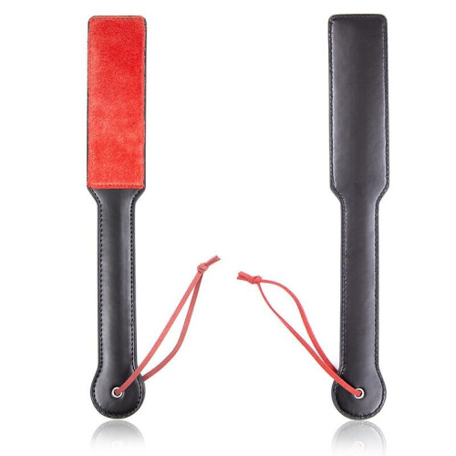 Leather BDSM Paddle - Red
