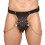 Leather Adjustable Belt with Lockable Chastity and Thong 1