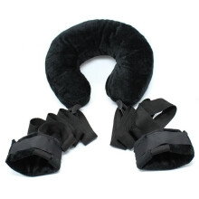 BDSM Padded Neck and Cuff Restraint - black