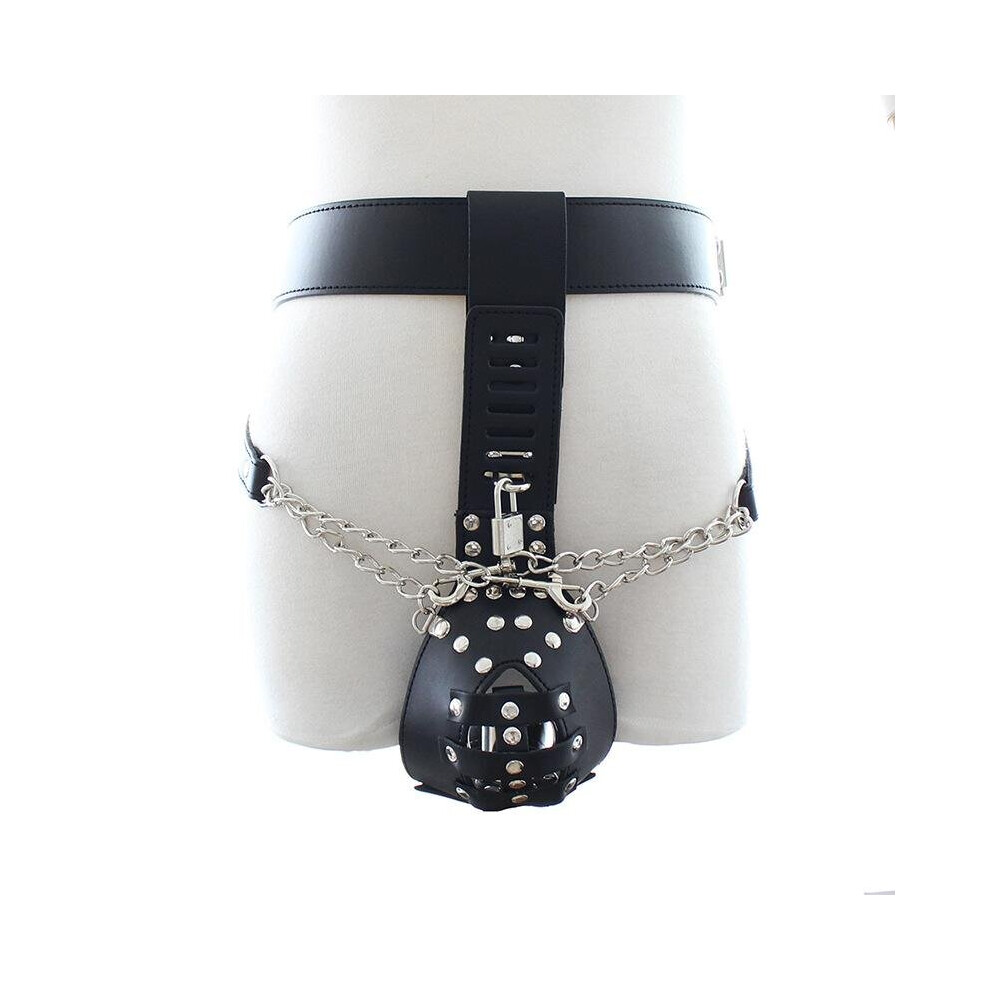 The Room Of Doom Male Chastity Belt With Lockable Pouch And Ball Rings