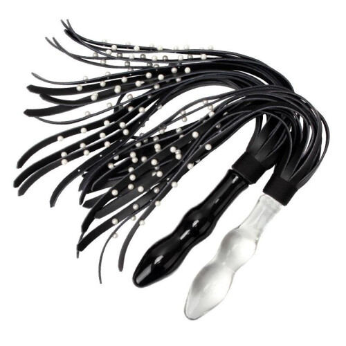Glass Anal Toy and Beaded Flogger