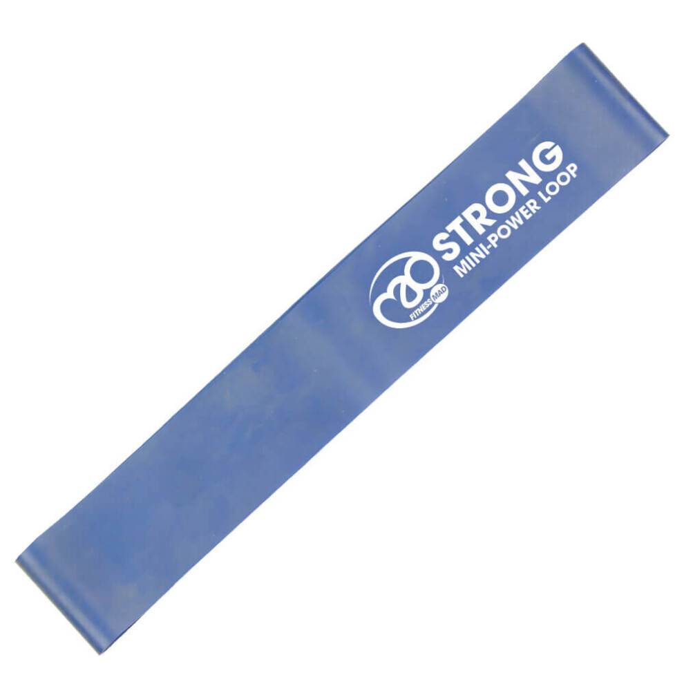 Fitness Mad Mini Power Loop Strong Dark Blue For Intense Resistance Training And Physiotherapy