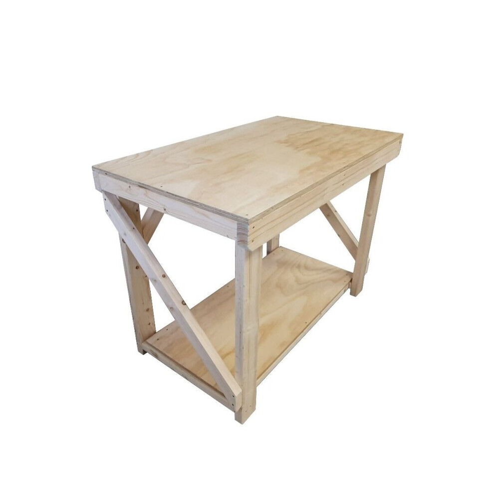 Photos - Tool Box  Wooden Workbench 18mm Superior Strength Plywood Top Industrial Heavy-Duty Table 18mmPlywood-8FT-WBP(8ft, Legs With Wheels)