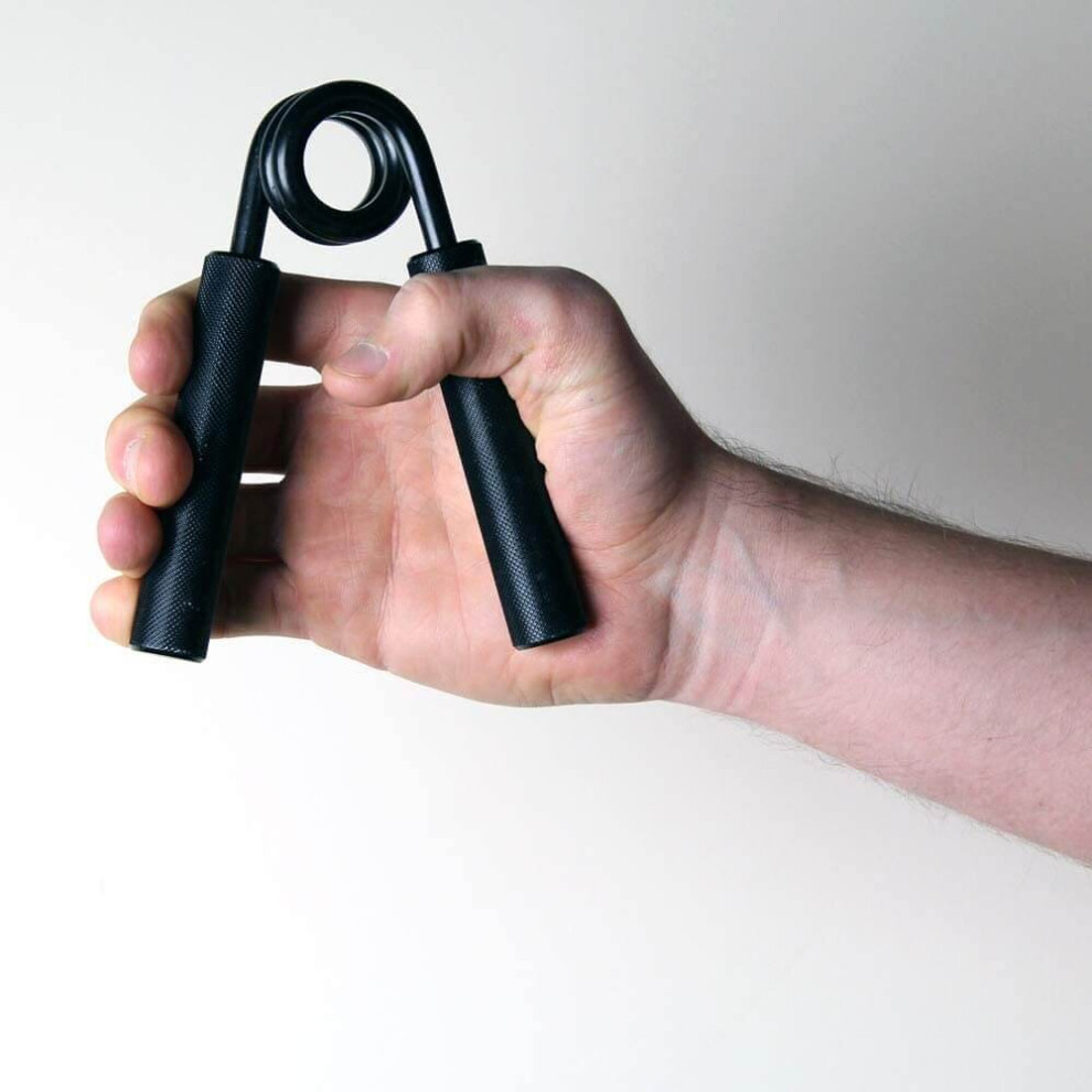 Fitness Mad 110Kg Pro Power Hand Grips Extra Strong Black Strong Aluminium Finger Dumbells Heavy Grip