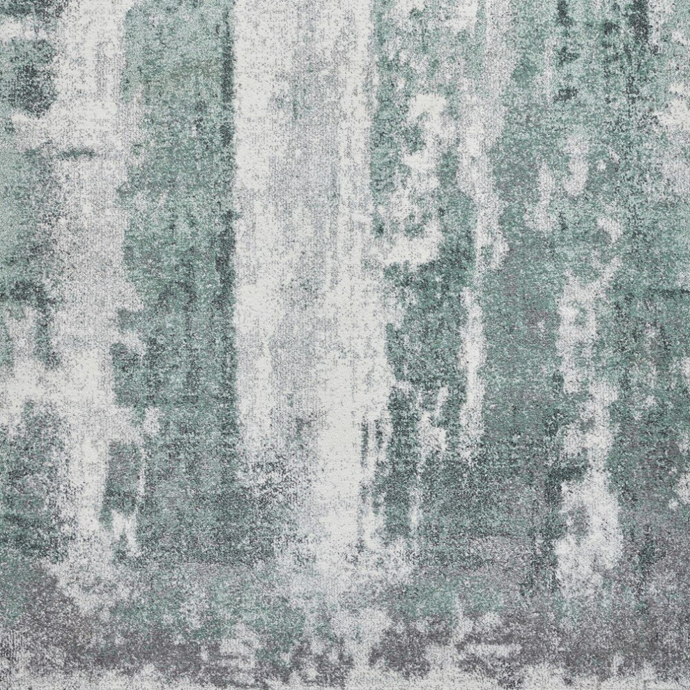 Think Rugs Brooklyn 8595 Hallway Runners In Grey Green Thick Soft Mats 60X230cm
