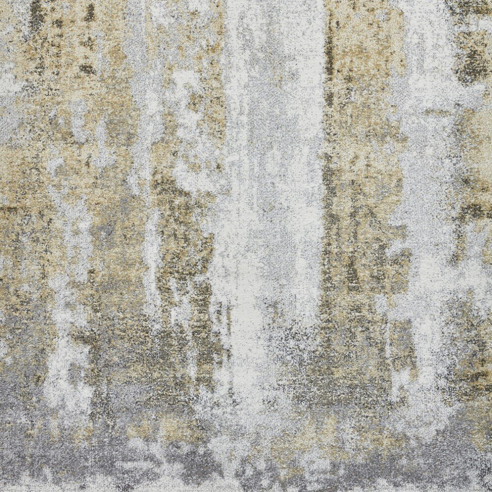 Brooklyn 8595 Hallway Runners in Grey Yellow Thick Soft Mats 60x230cm