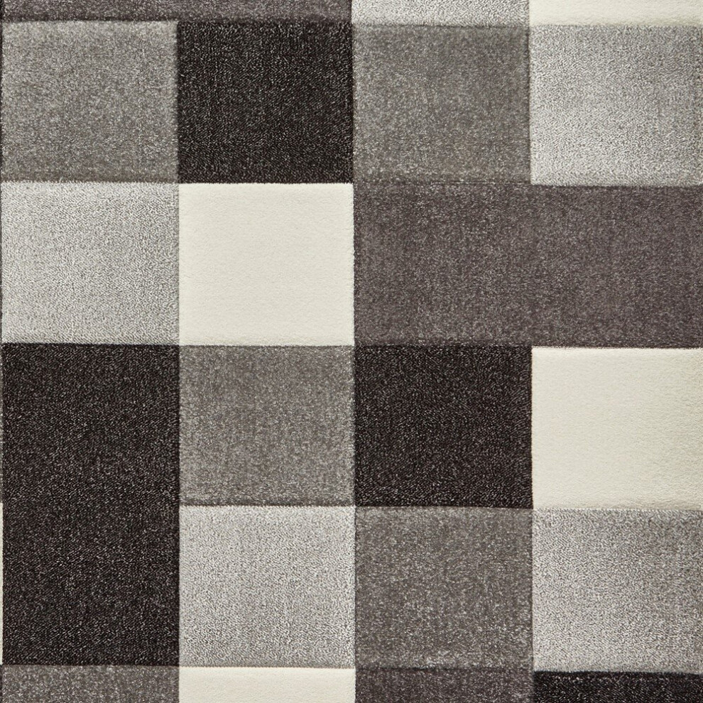 Think Rugs Brooklyn Hallway Runners 646 In Thick Soft Mats 60X230cm Grey