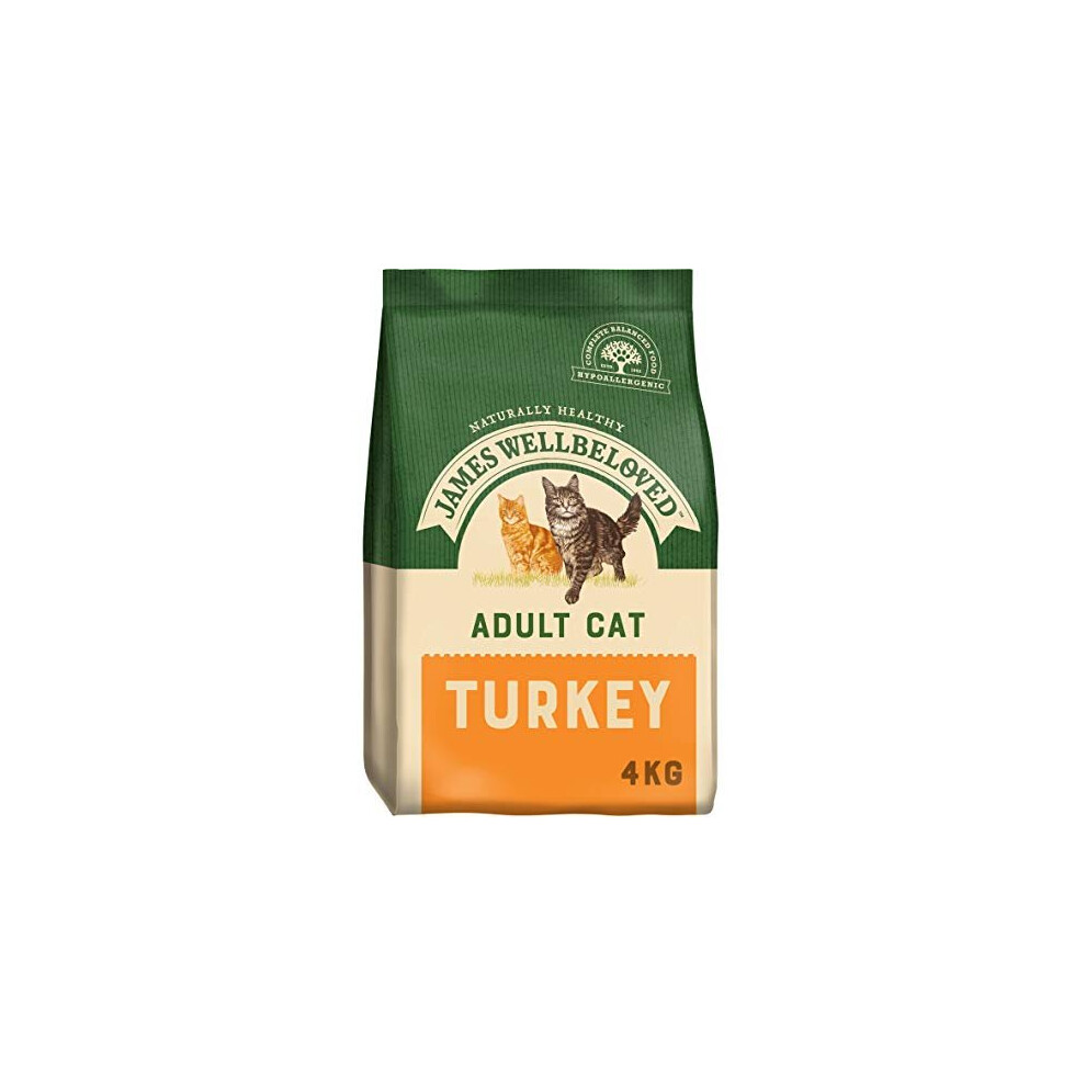 James Wellbeloved Complete Dry Adult Cat Food Turkey and Rice, 4 kg