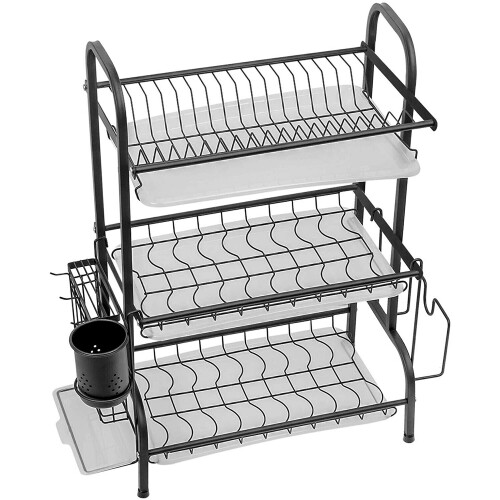 (3 Tier) Stainless Steel Sink Dish Storage Drain Rack 2