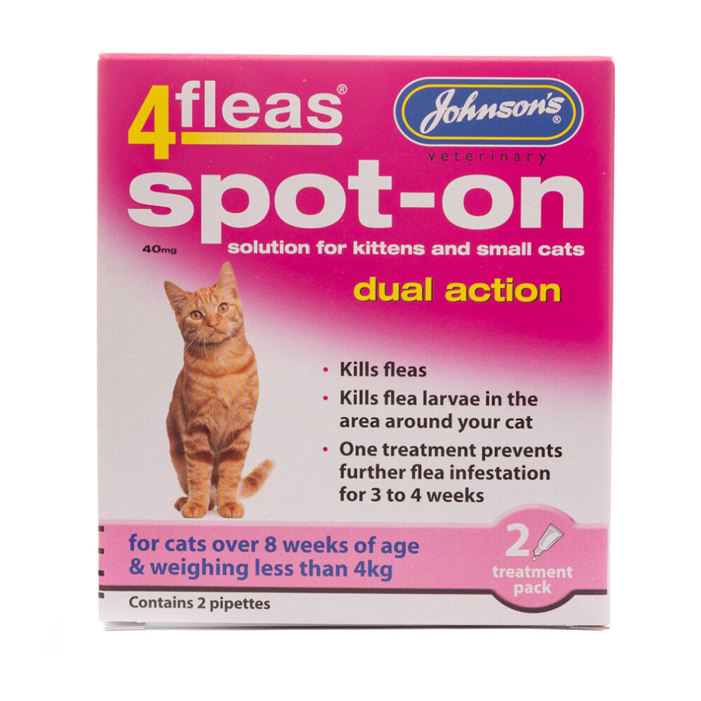 Johnson's 4 Flea Spot-On Kitten & Cats Under 4kg