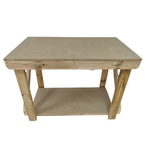 (5ft, Legs With Wheels) Wooden Workbench 18mm uniMDF Moisture Resistant Top 1