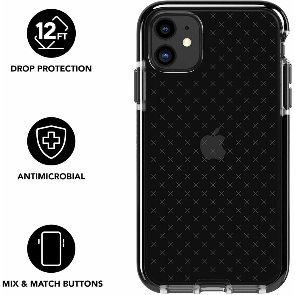 (Smokey/Black) Tech21 Evo Check Ultra Silm Protective Case Cover For Apple iPhone 11 PRO MAX