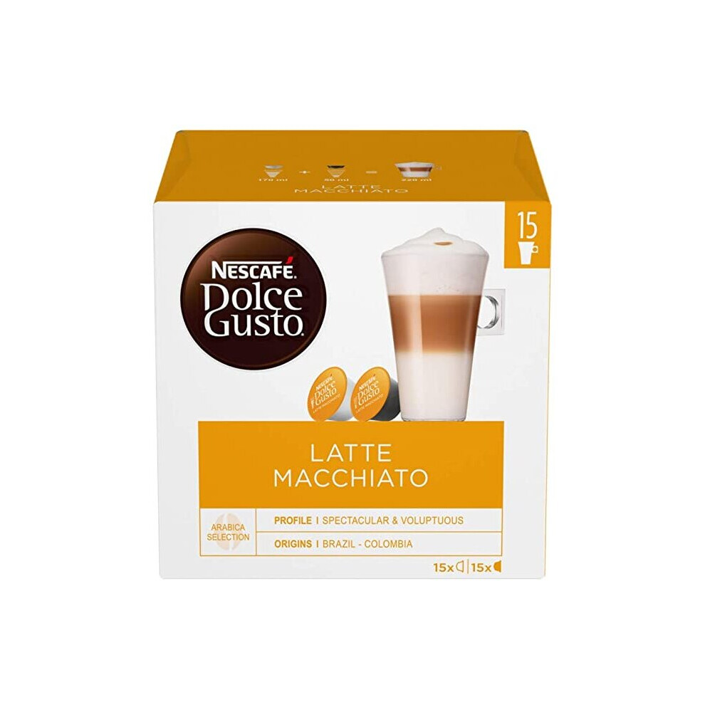 Nescafe Dolce Gusto Latte Macchiato XL Pack (Pack of 3 - 45 Servings)