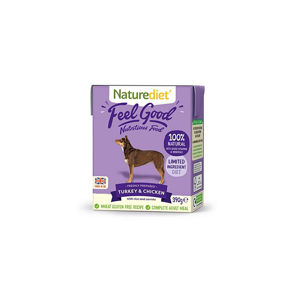 Naturediet Feel Good Turkey And Chicken Complete Wet Food 390G X 18