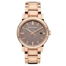 Burberry BU9005 Brown Check Pattern Dial Rose Gold-Plated Unisex Watch