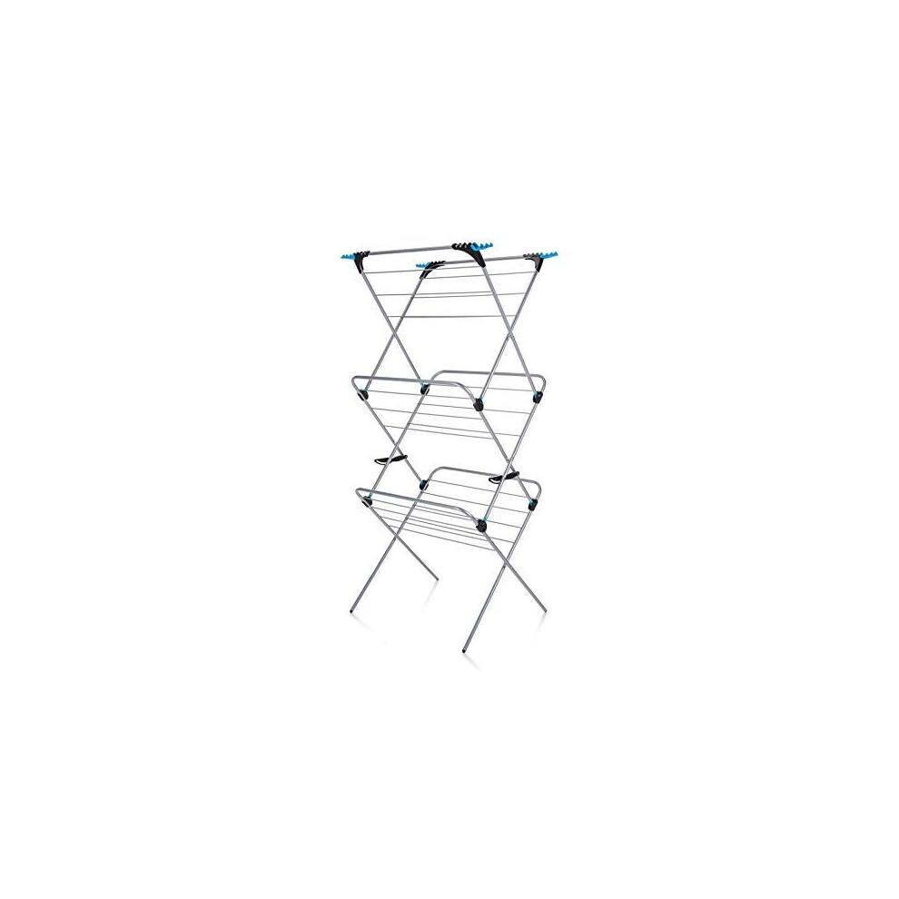 Minky 3 Tier Plus Indoor Airer with 21 m Drying Space, Silver