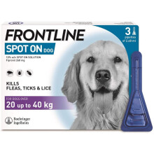 FRONTLINE Spot On for Large Dogs, 20-40kg 3 Pipettes