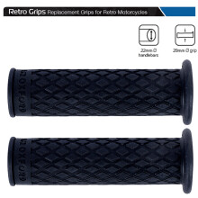 Oxford Motorcycle Handlebar Retro Grips 119mm Motorbike