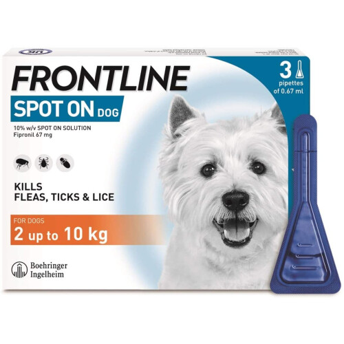 FRONTLINE Frontline Spot On Small Dog 0-10kg 3 Pipettes
