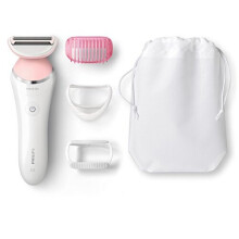 Philips SatinShave Advanced Wet and Dry Rechargeable Lady Shaver, Cordless Electric Razor with Bikini Attachment and Efficiency Caps, BRL140/00