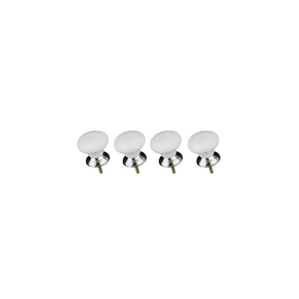 Premier Housewares Classic Design Drawer Knobs - Set of 4, White