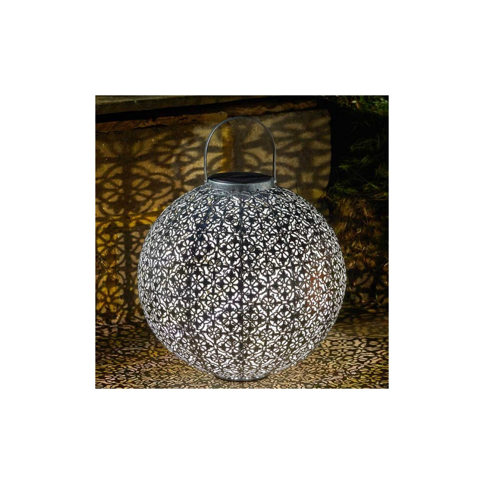 Garden JUMBO Solar Light Damasque Lantern African Design Decorative Ornament