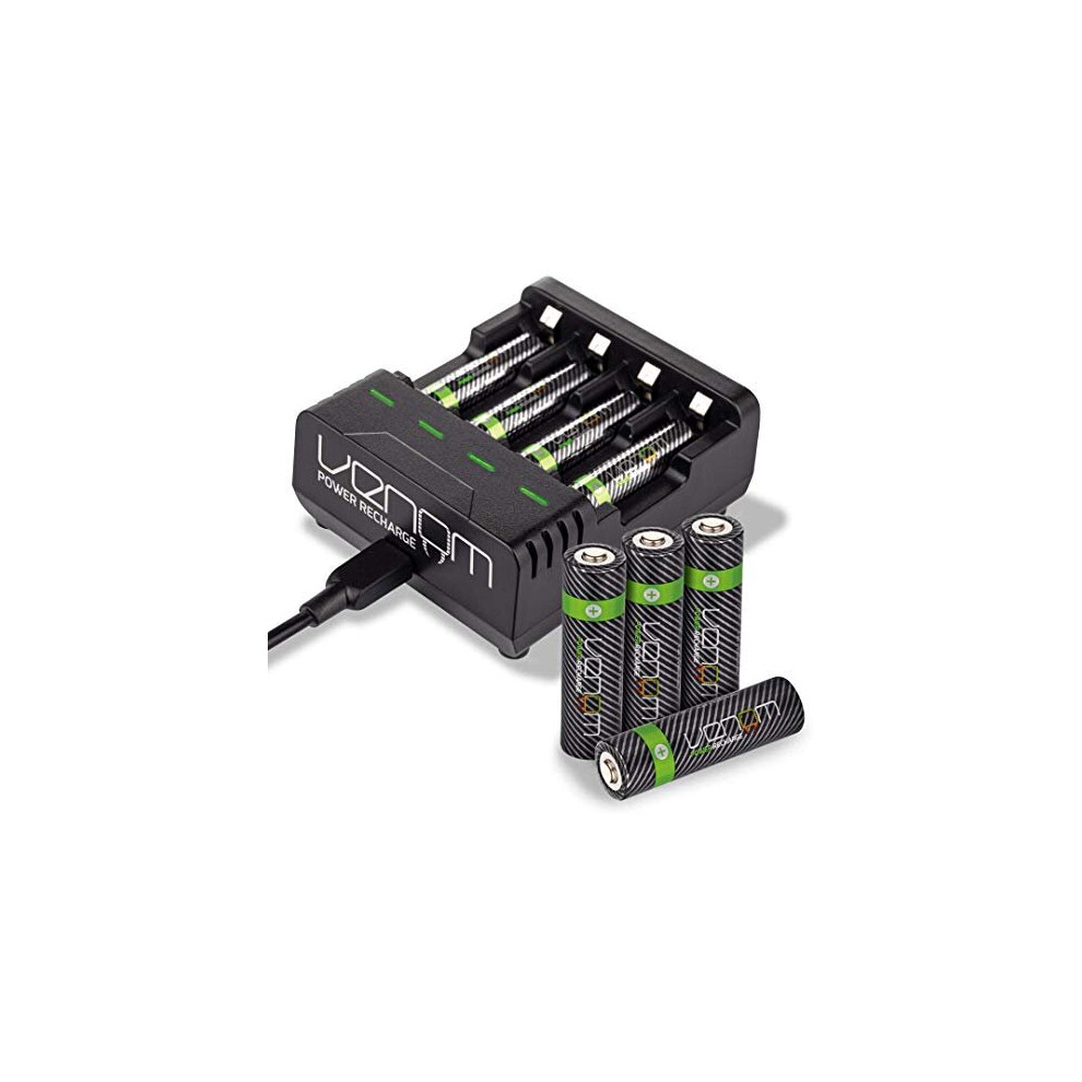 Venom Power Recharge - Charging Station plus 4 x AA 2100mAh & 4 x AAA 800mAh Rechargeable Batteries