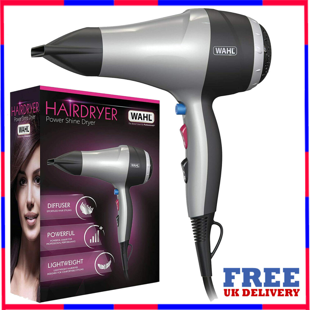 Wahl Women Hairdryer ZY106 Power Shine Dryer Silkier Finish 2000W Powerful Hair Dryer