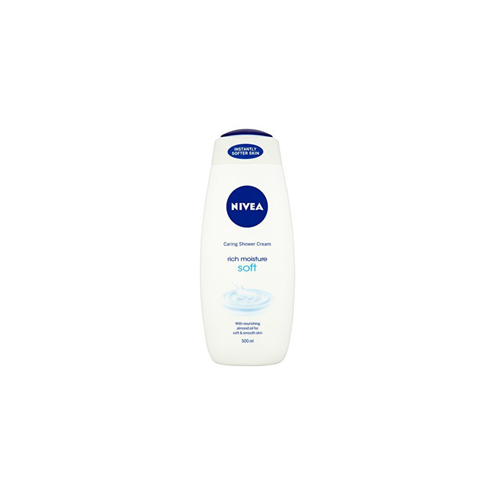 NIVEA Care Shower Creme Soft Caring Shower Body Cream Enriched with Almond Oil, Moisturising Shower Gel Body Wash, Skin Moisturiser with Mild Scent (