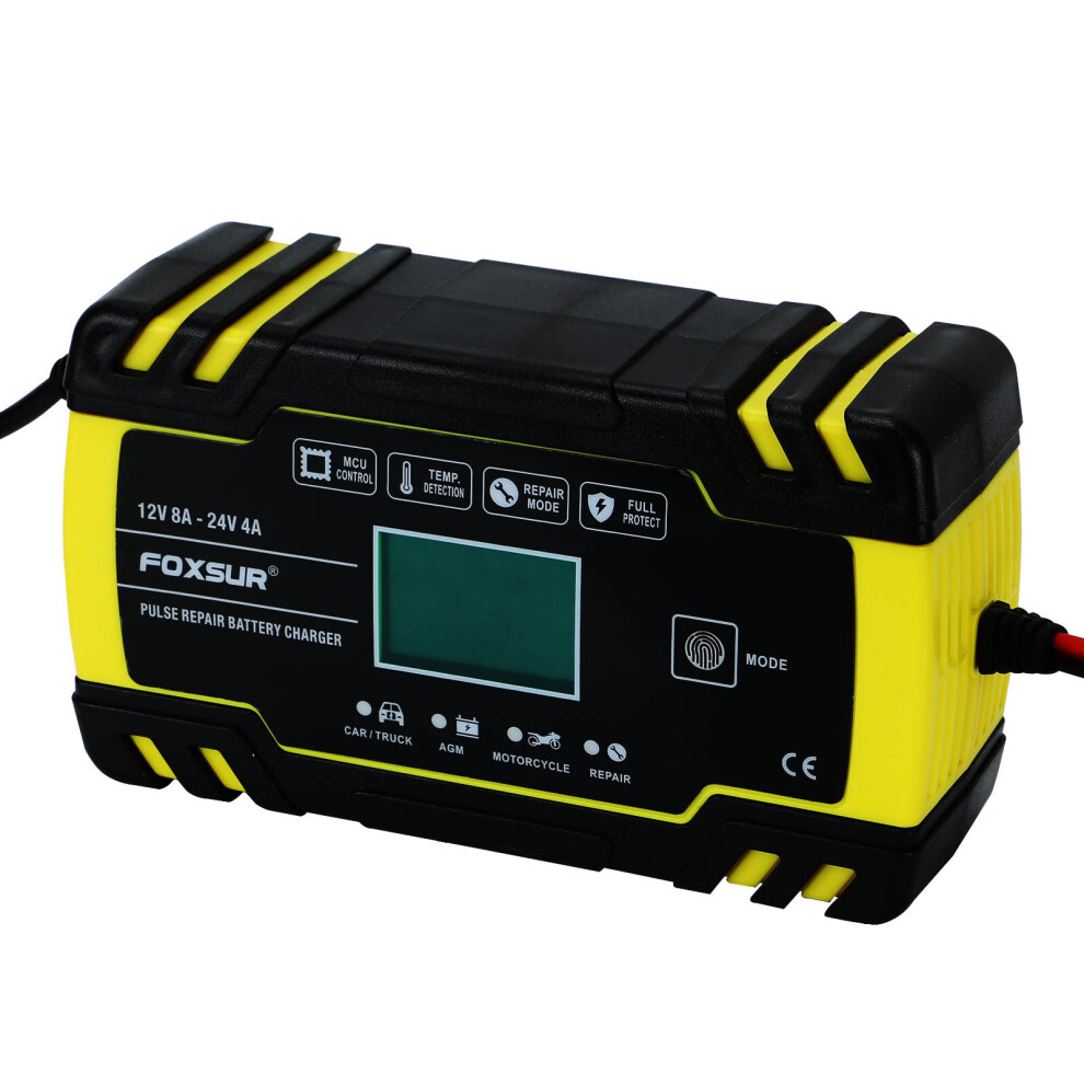 Chargeur de batterie intelligent automatique 12V/24V pour voiture Pulse Repair