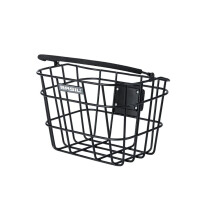 Basil: BASIL BREMEN ALU FRONT BASKET BLACK - Black