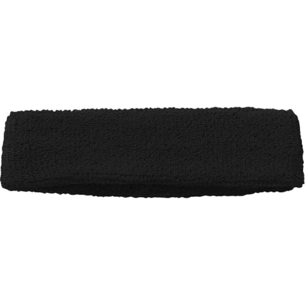 (Black) Precision Training Multi-Sport Headstrap Sweat Absorbing Multi-Colours Headbands (UK2020)