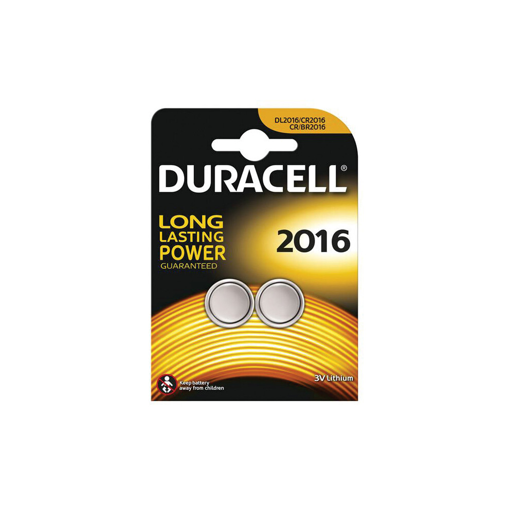 Duracell Duracell CR2016 Lithium Coin Cell Battery Card of 2