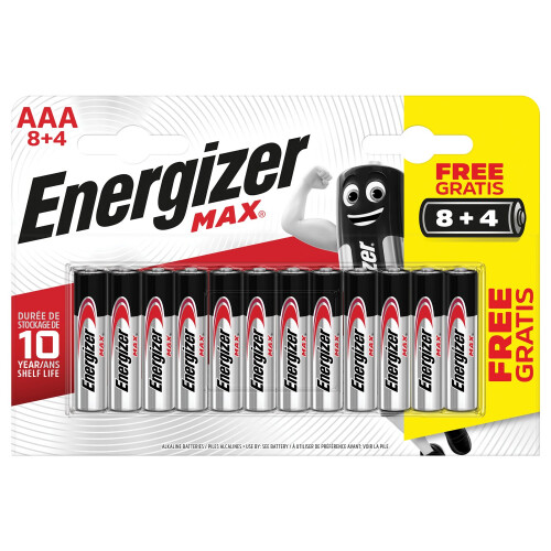 Energizer Energizer Energizer Alkaline MAX AAA 8+4 pack
