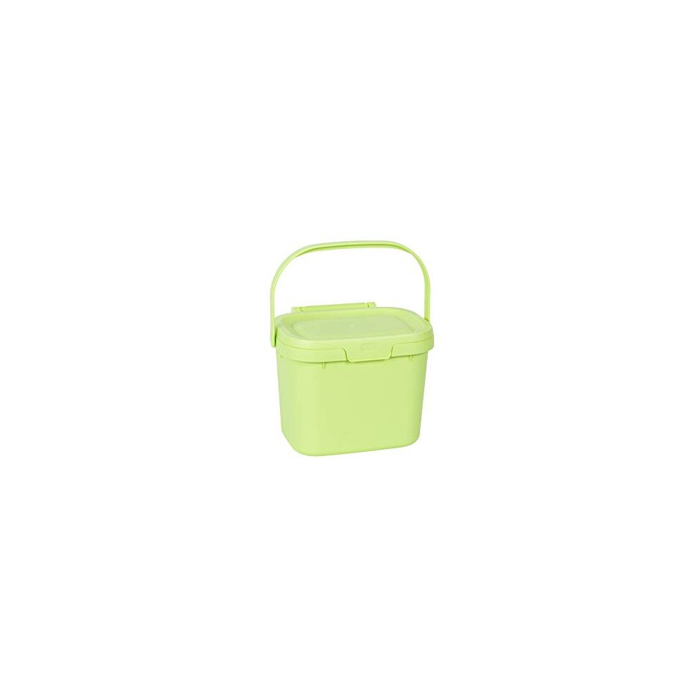 Addis Everyday Kitchen Food Waste Compost Caddy Bin, 4.5 Litre, Mint Green