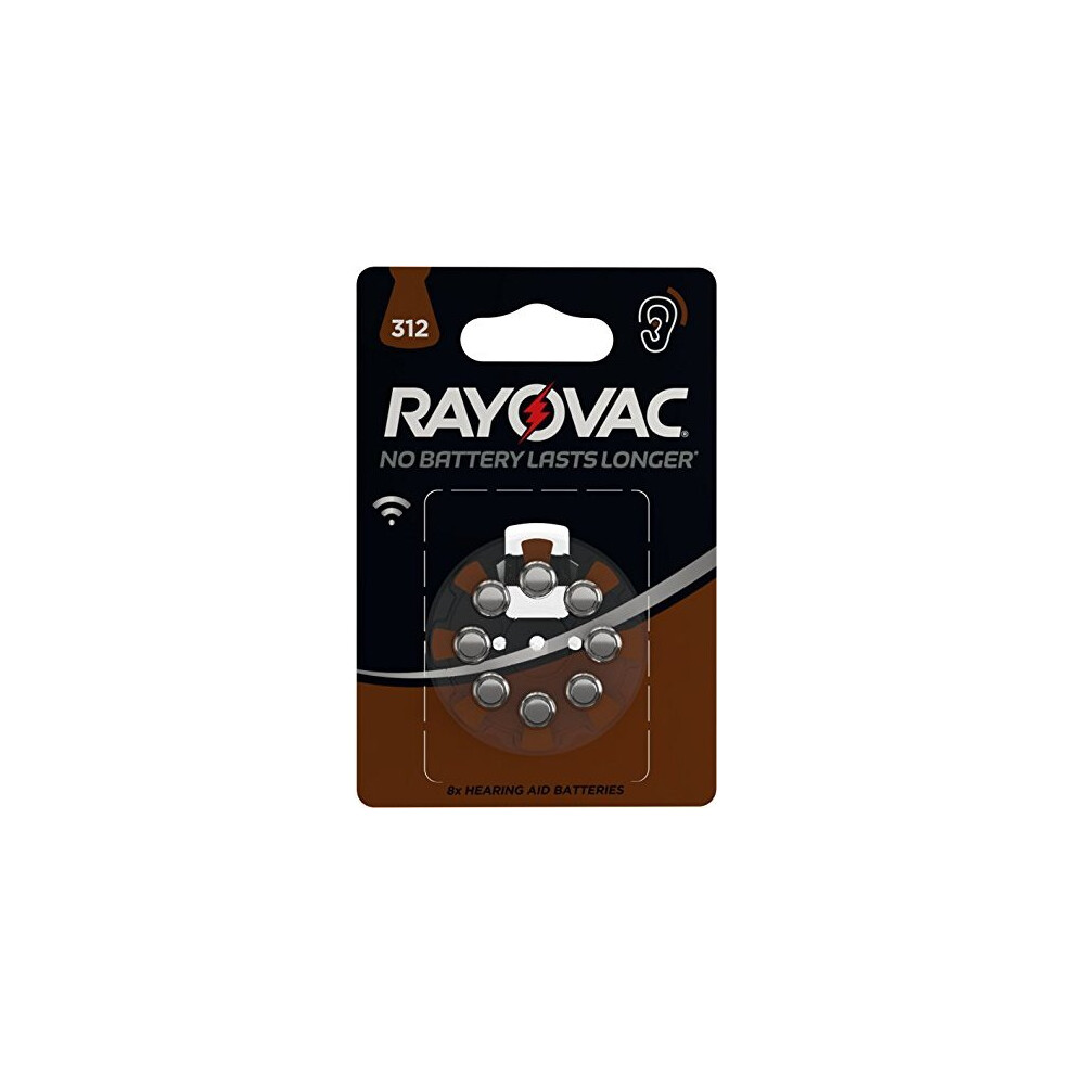 Varta Rayovac 312Au-8Rr Hearing Aid Batteries (Pack Of 8) 5000252003793