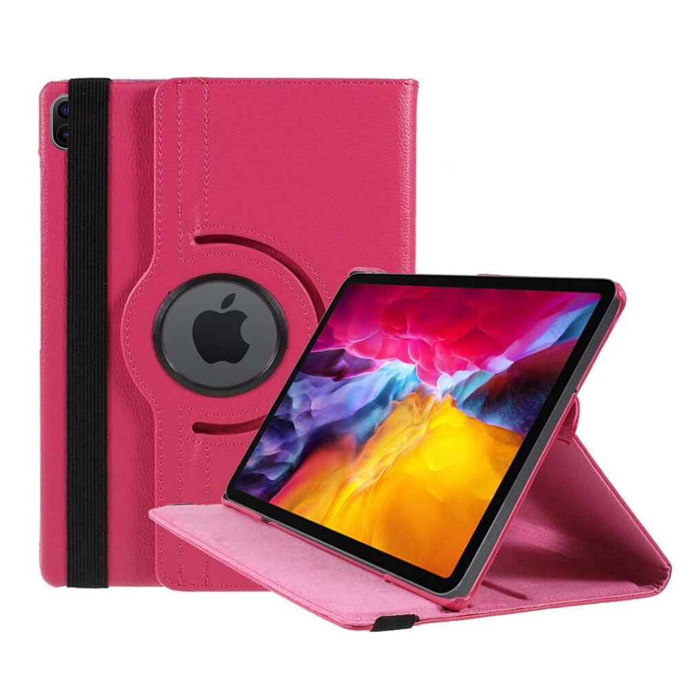(Pink) Case For Apple Ipad Air 10.9-Inch 2020 Pu Leather 360 Degree Rotating Cover Pink 304063156026