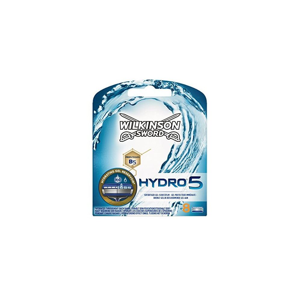 Wilkinson Sword 70010230 Hydro 5 Razor Blades for Men, Pack of 8