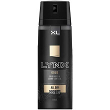 Lynx Gold, Mens Fragrance, Aluminium Free Masculine Body Spray Deodorant, Fresh And Long Lasting Odour Protection, Bulk 3 Month Supply (6 x 200ml)