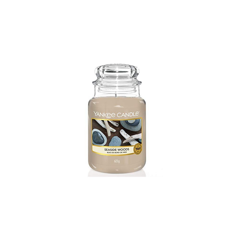 Yankee Candle Scented Candle | Seaside Woods Large Jar Candle | Burn Time: Up to 150 Hours